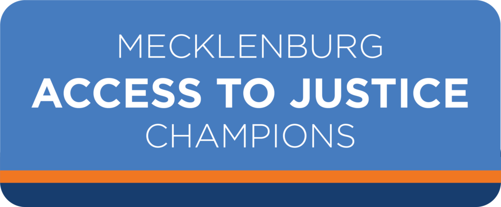 Mecklenburg Access to Justice Champions sticker