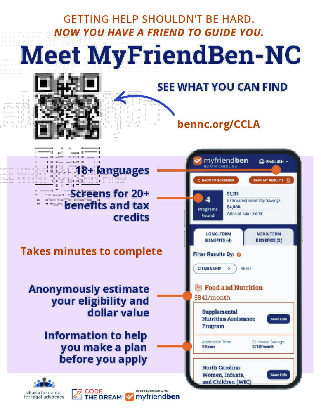 Meet MyFriendBen: In 6 minutes, most people find about $2,500 in monthly benefits and tax credits